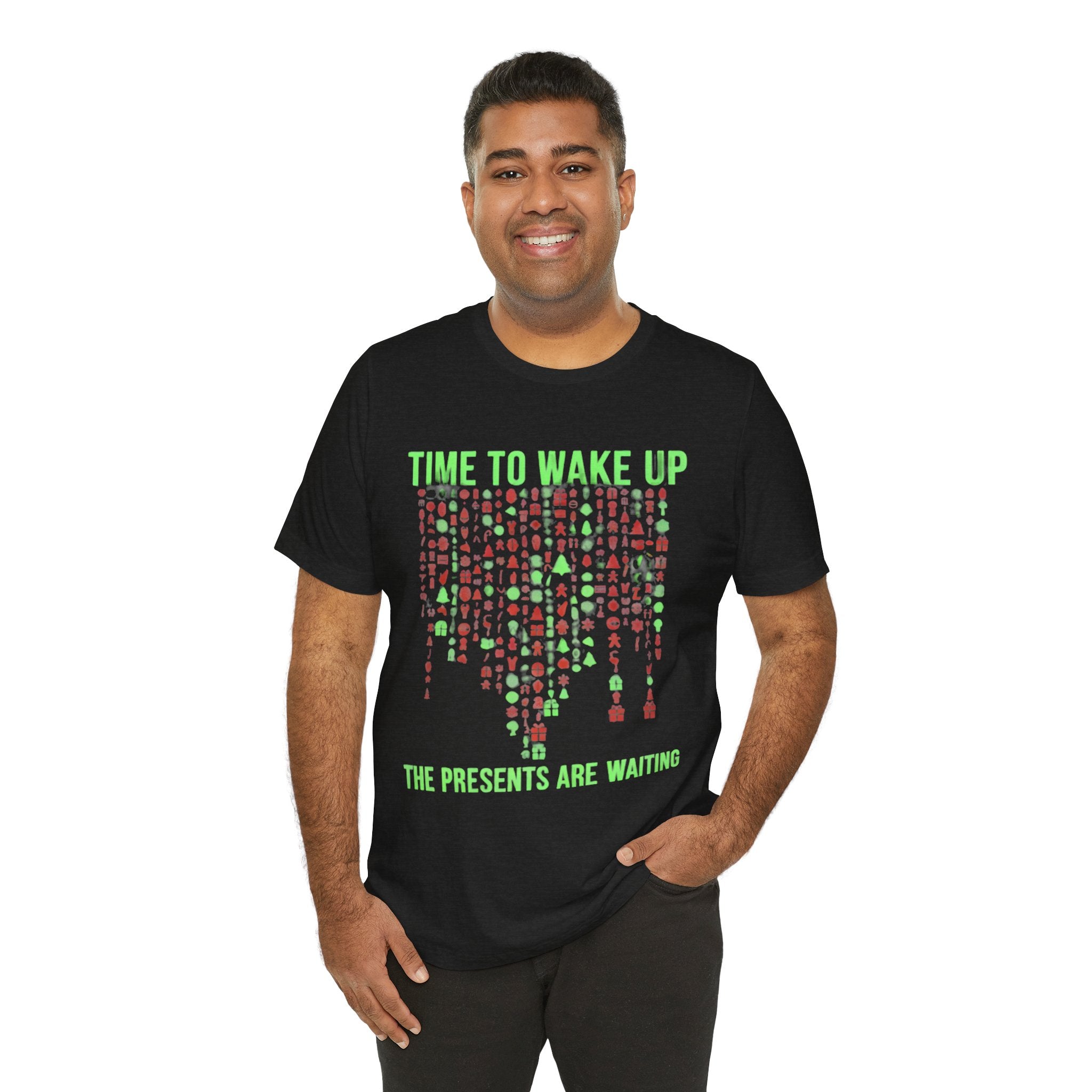 Christmas Tee — "Time to Wake Up, The Presents Are Waiting" Holiday Shirt