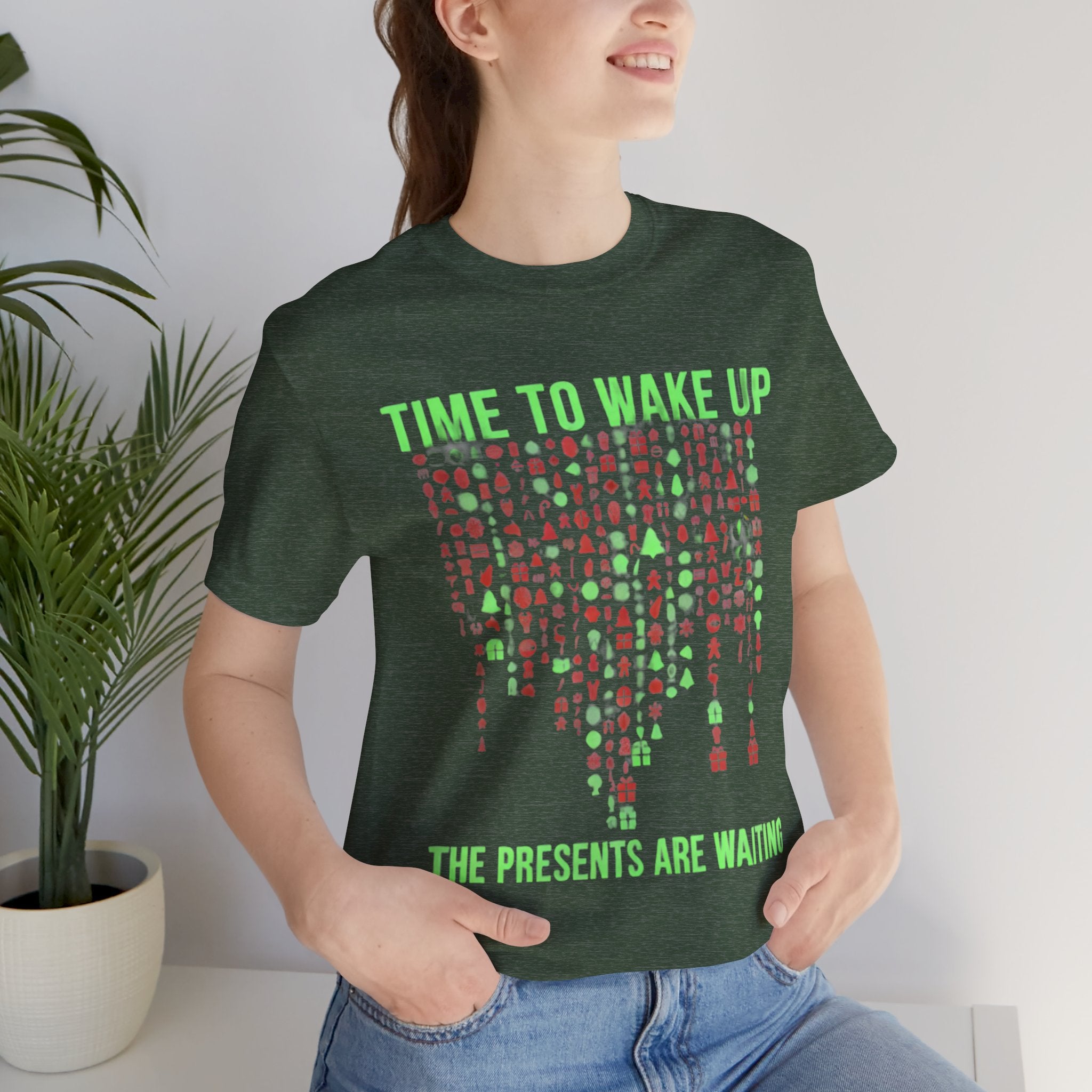 Christmas Tee — "Time to Wake Up, The Presents Are Waiting" Holiday Shirt