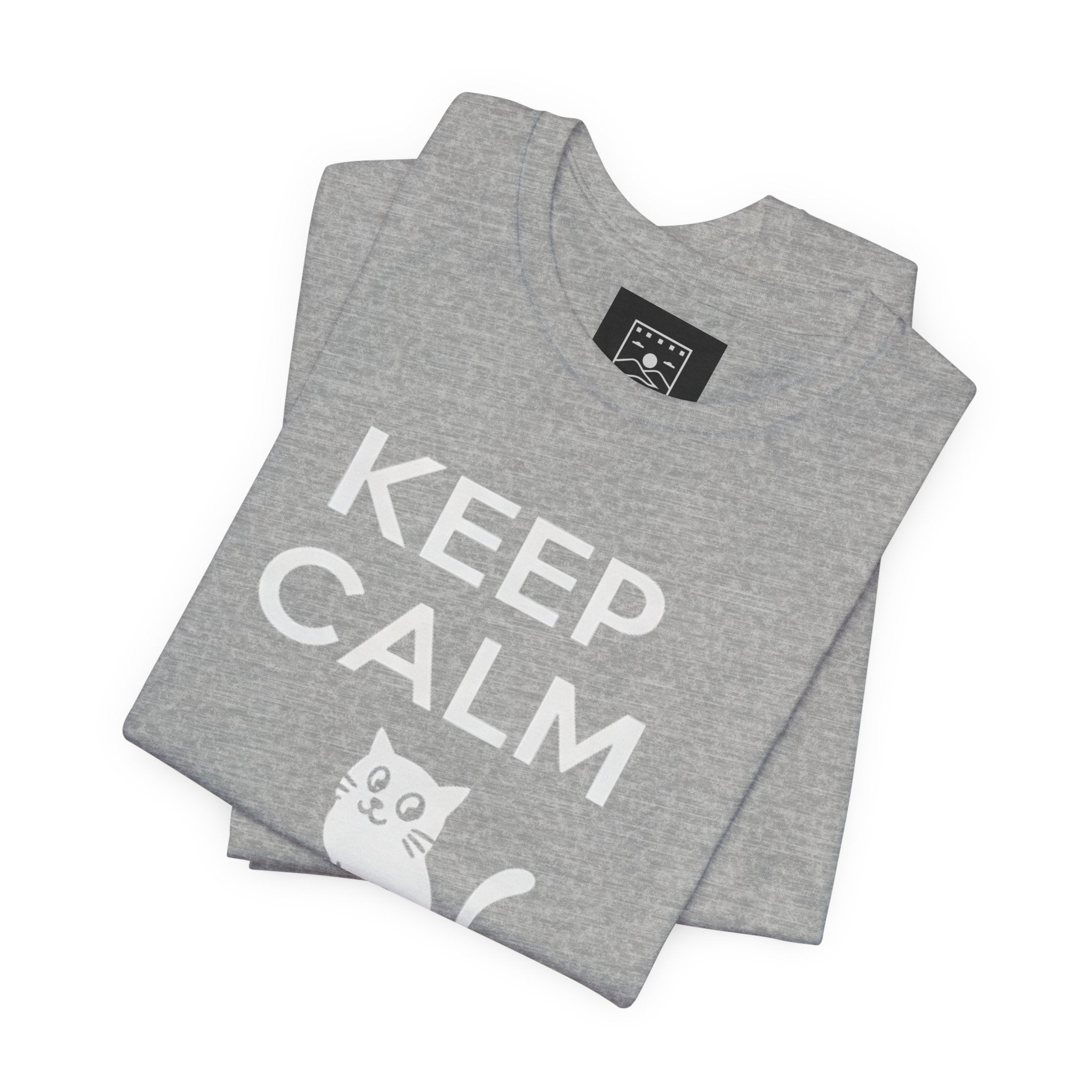 “Keep Calm and Call a Cat” Cute Minimalist Cat Graphic Tee