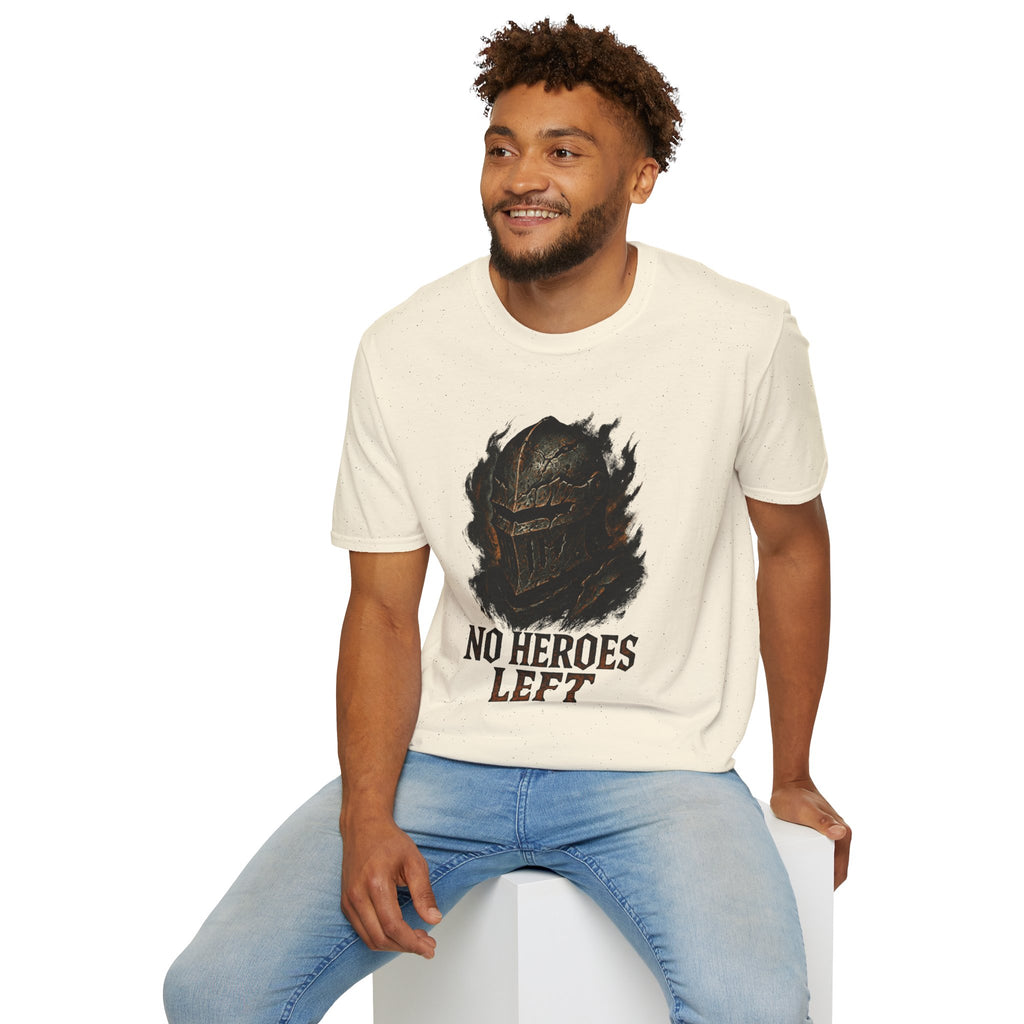 T-Shirt — No Heroes Left Vintage Knight Graphic Tee