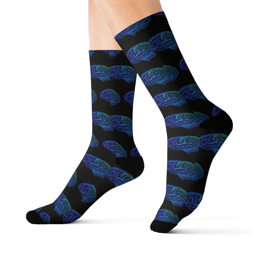 Limitless Mind Socks — Neuroscience Sublimation Crew Socks