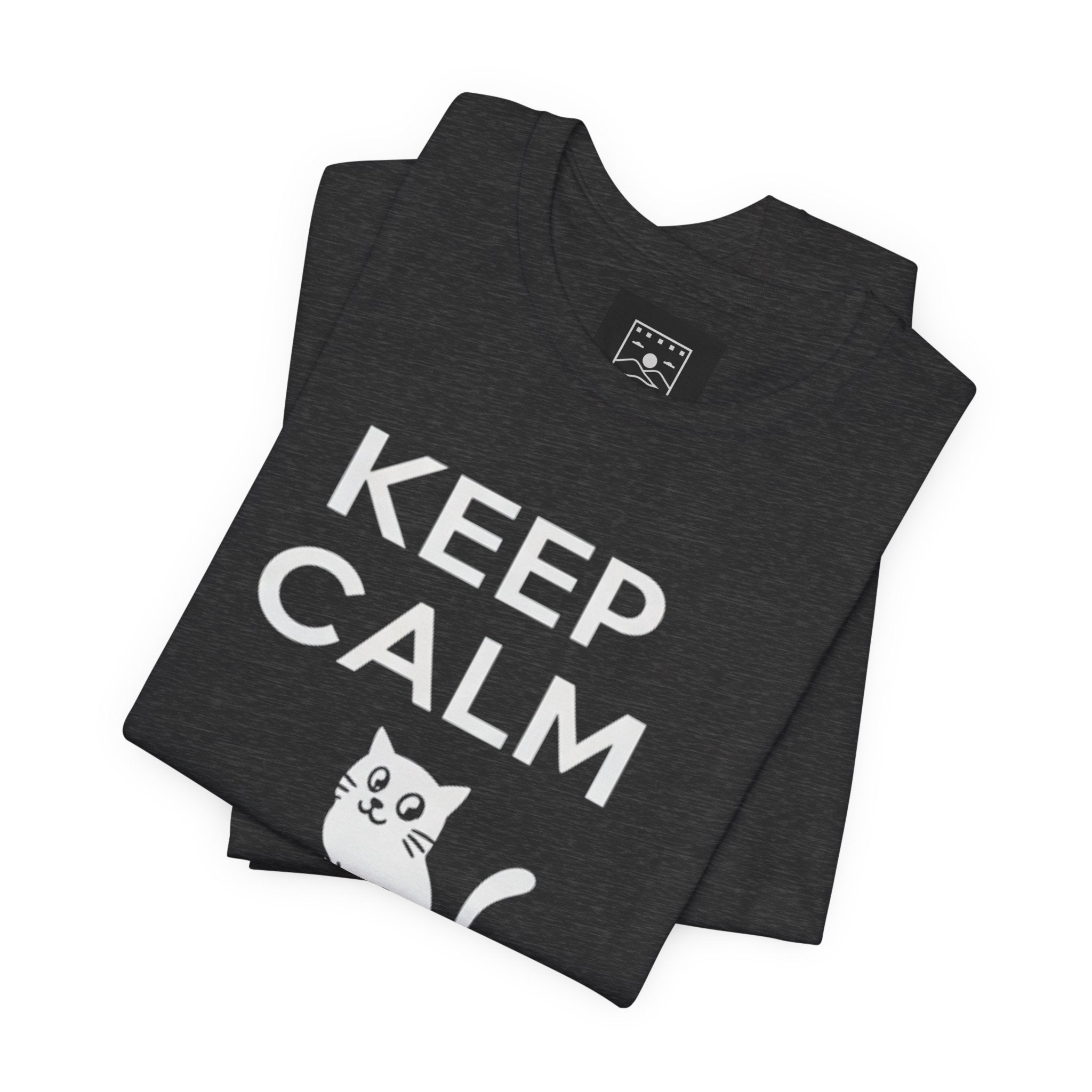 “Keep Calm and Call a Cat” Cute Minimalist Cat Graphic Tee