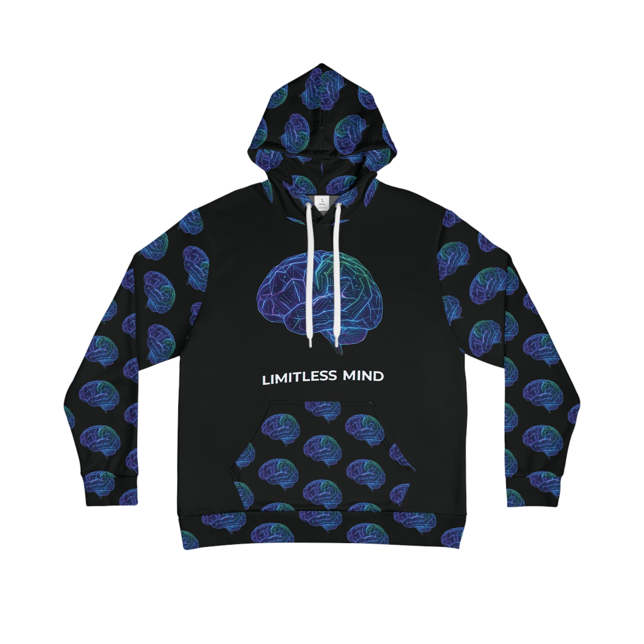 Limitless Mind Hoodie — Brain Pattern All-Over Print Hoodie