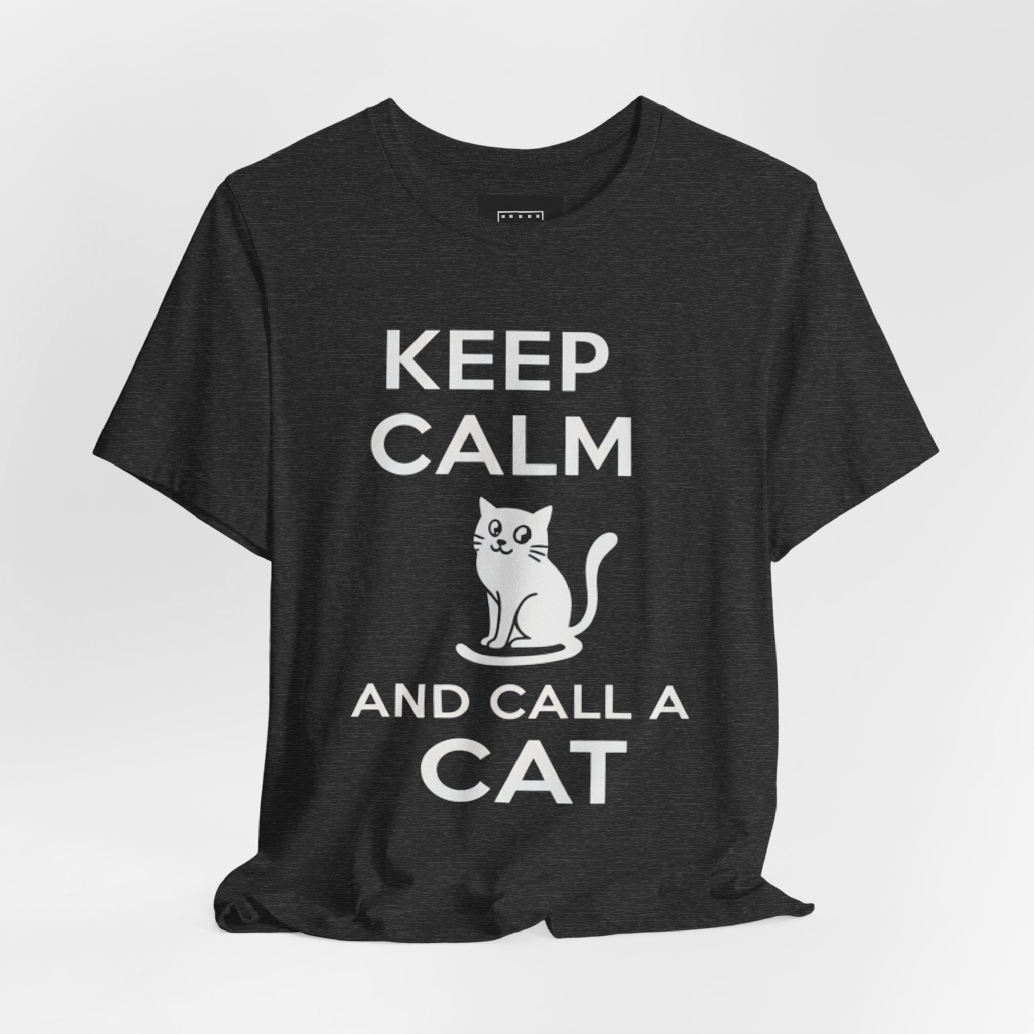 “Keep Calm and Call a Cat” Cute Minimalist Cat Graphic Tee