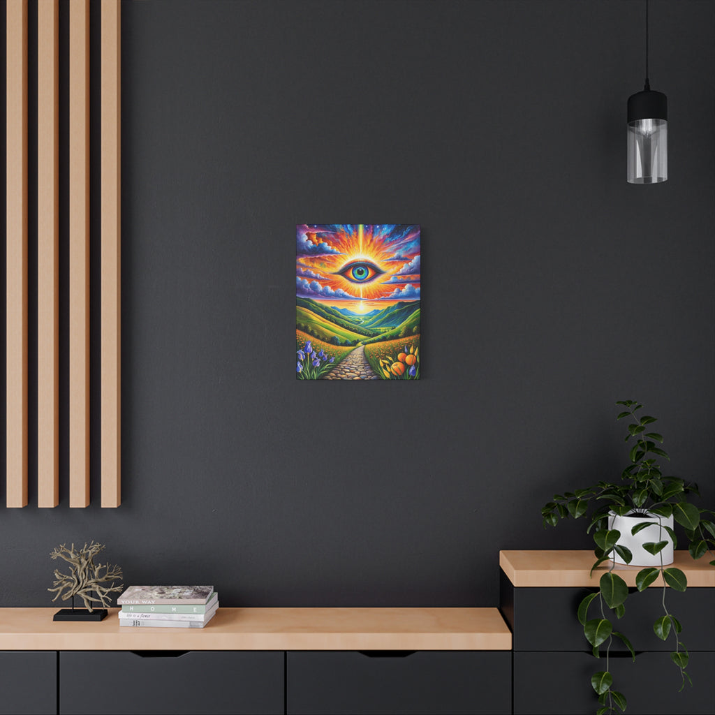 Cosmic Vision Pathway – Surreal Eye of the Universe Canvas Wall Art