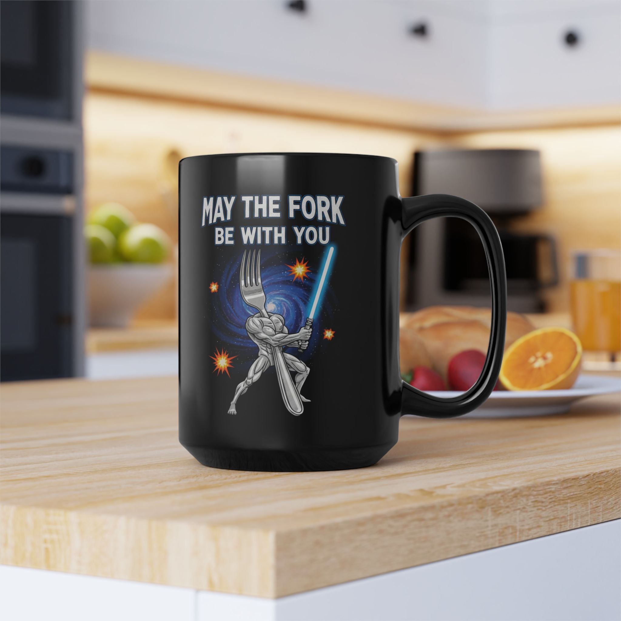 May The Fork Be With You - 15oz Black Coffee Mug